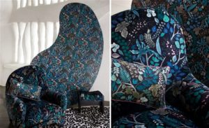 buitengewone stoffen | stof met bijzondere print | speciale gordijnstof | bijzondere gordijnen | Jolanda Maurix interieur advies
