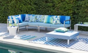 Palme Botanique Outdoor Fabrics | buitenstof van Designers Guild | loungeset bekleden | stoffen voor buitenset | stof voor loungeset | buitenmeubel | buitenkussens