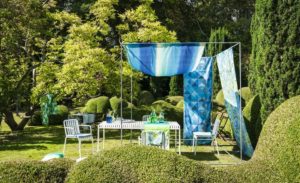 Palme Botanique Outdoor Fabrics | buitenstof van Designers Guild | loungeset bekleden | stoffen voor buitenset | stof voor loungeset | buitenmeubel | buitenkussens