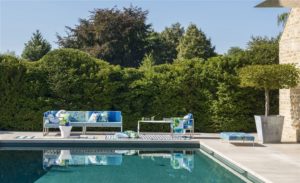 Palme Botanique Outdoor Fabrics | buitenstof van Designers Guild | loungeset bekleden | stoffen voor buitenset | stof voor loungeset | buitenmeubel | buitenkussens