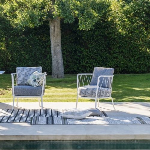 Palme Botanique Outdoor Fabrics | buitenstof van Designers Guild | loungeset bekleden | stoffen voor buitenset | stof voor loungeset | buitenmeubel | buitenkussens