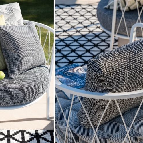 Palme Botanique Outdoor Fabrics | buitenstof van Designers Guild | loungeset bekleden | stoffen voor buitenset | stof voor loungeset | buitenmeubel | buitenkussens