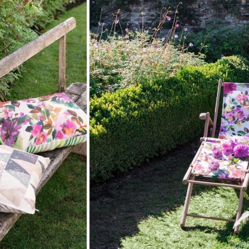 Palme Botanique Outdoor Fabrics | buitenstof van Designers Guild | loungeset bekleden | stoffen voor buitenset | stof voor loungeset | buitenmeubel | buitenkussens