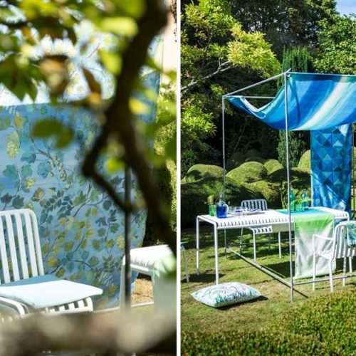 Palme Botanique Outdoor Fabrics | buitenstof van Designers Guild | loungeset bekleden | stoffen voor buitenset | stof voor loungeset | buitenmeubel | buitenkussens