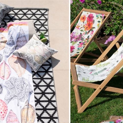 Palme Botanique Outdoor Fabrics | buitenstof van Designers Guild | loungeset bekleden | stoffen voor buitenset | stof voor loungeset | buitenmeubel | buitenkussens